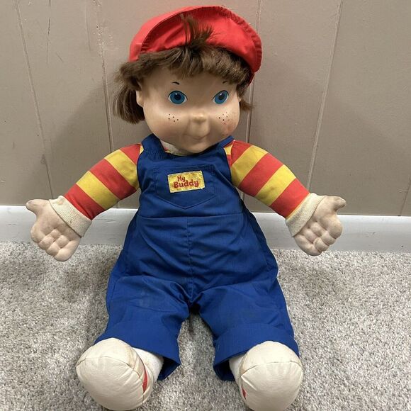 Vintage My Buddy Doll 1985 Hasbro Original Outfit Blue Eyed Brown Hair Hat - Picture 1 of 10